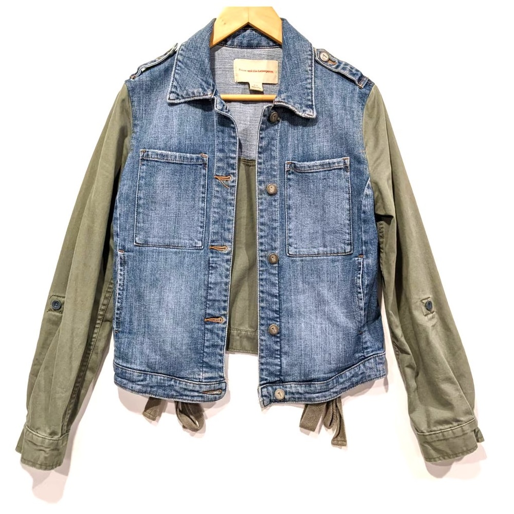 Pilcro/Anthropologie - Olive Green Jean Jacket